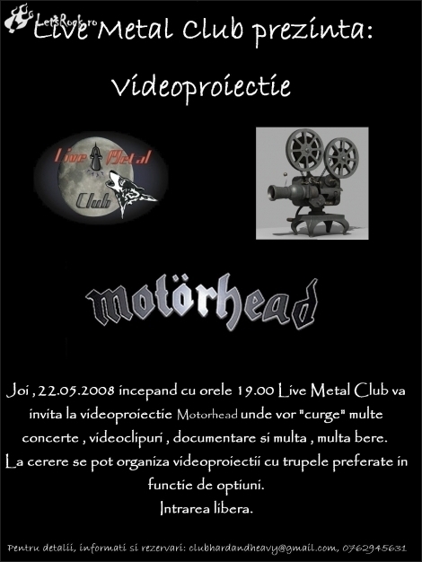 Videoproiectie Motorhead