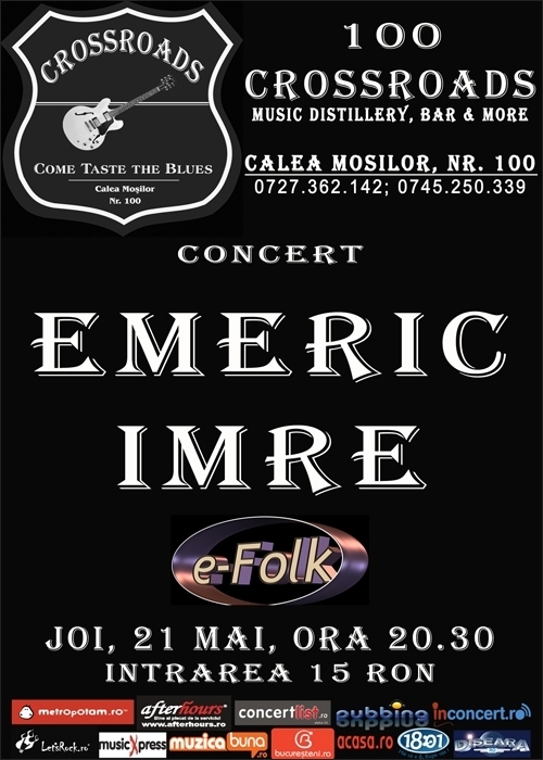 Concert EMERIC IMRE in club 100 CROSSROADS