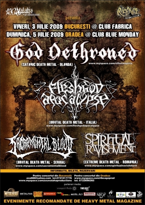 Storming the Balkans Tour 2009 - metal extrem olandez cu GOD DETHRONED