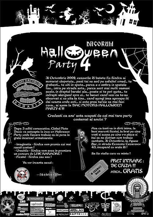 Editia a 4-a a Dacorum Halloween Party in Apasu Bar cu C.O.D. si Richter 9.7