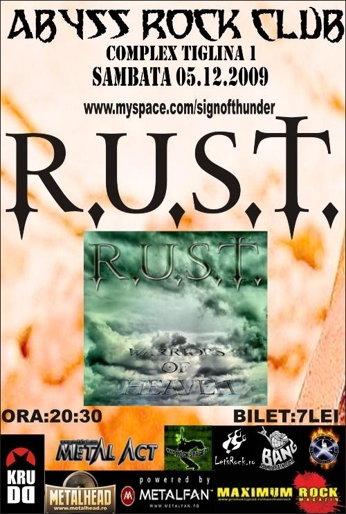 Concert R.U.S.T. in Abyss Rock Club din Galati