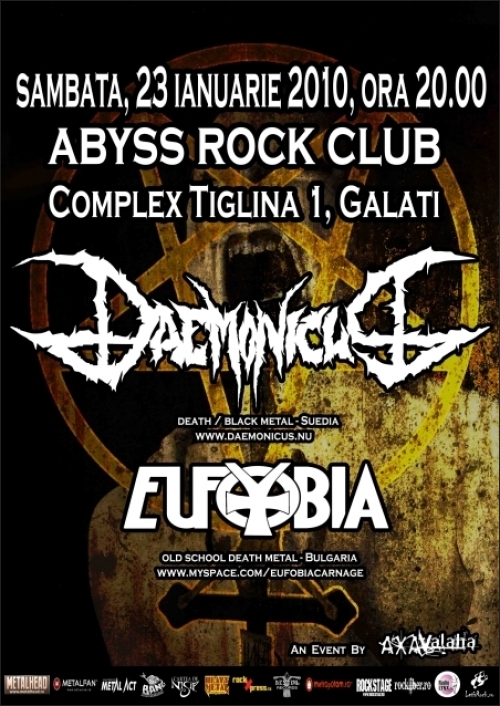 Concert DAEMONICUS si EUFOBIA in Abyss Rock Club