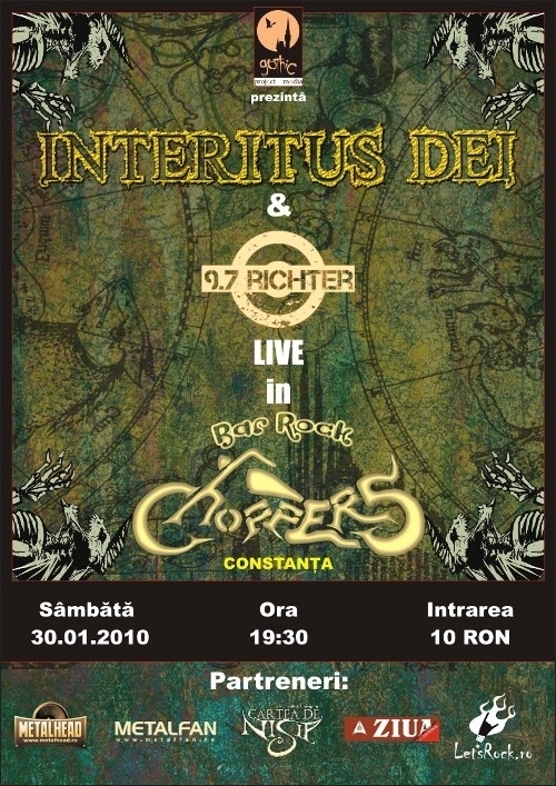 Concert Interitus Dei si 9.7 Richter in Bar Rock Choppers