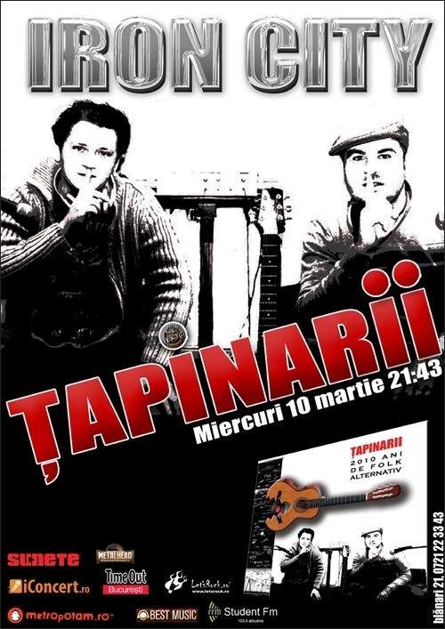 Concert TAPINARII in Club Iron City in cadrul serilor FolkFrate