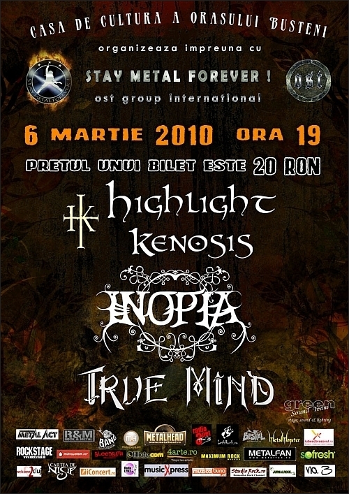 Concert True Mind, Inopia si Highlight Kenosis in Casa de Cultura Busteni