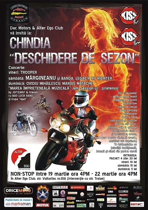 Noi detalii Deschidere de sezon moto CHINDIA