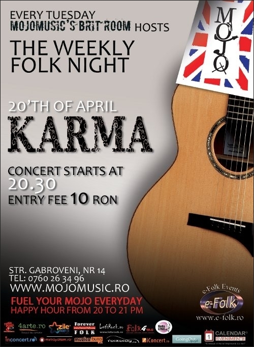 Concert KARMA in Club MoJo BritRoom