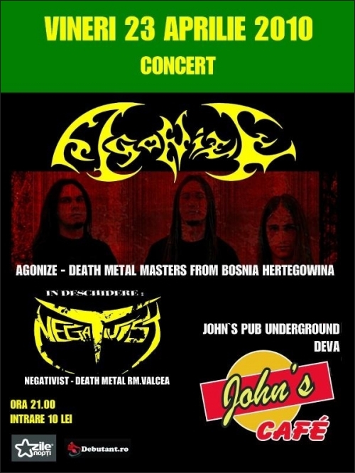 Concert Negativist si Agonize in John's Cafe