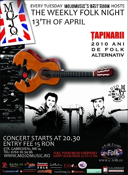 Concert Tapinarii in club MoJo BritRoom