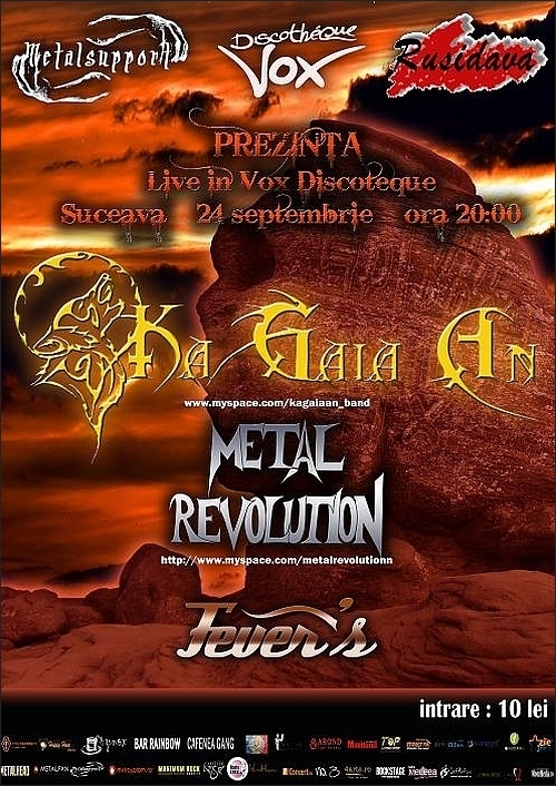 Concert Ka Gaia An, Metal Revolution si Fever's in Discotheque Vox