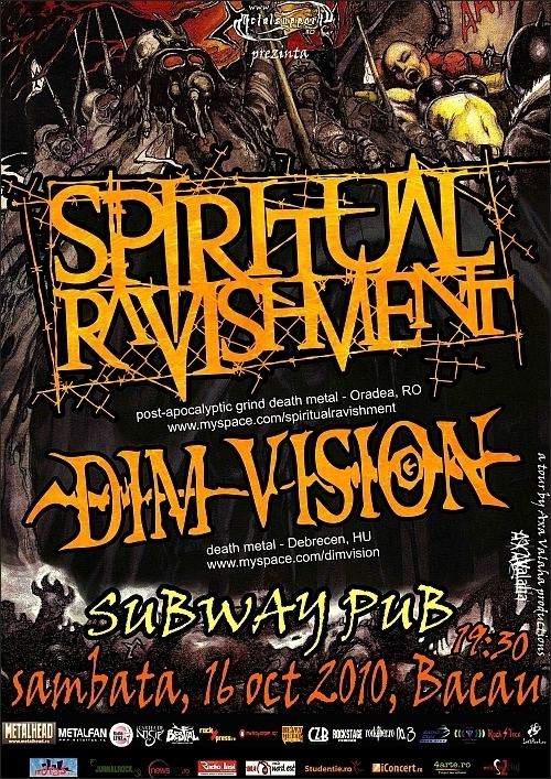 Concert Spiritual Ravishment si Dim Vision in Pub Subway din Bacau