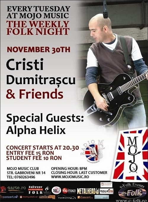 Concert Cristi Dumitrascu & Friends in Club MoJo BritRoom