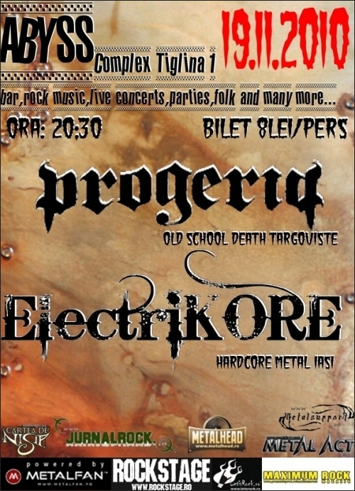 Concert Progeria si ElectriKORE in Abyss Club