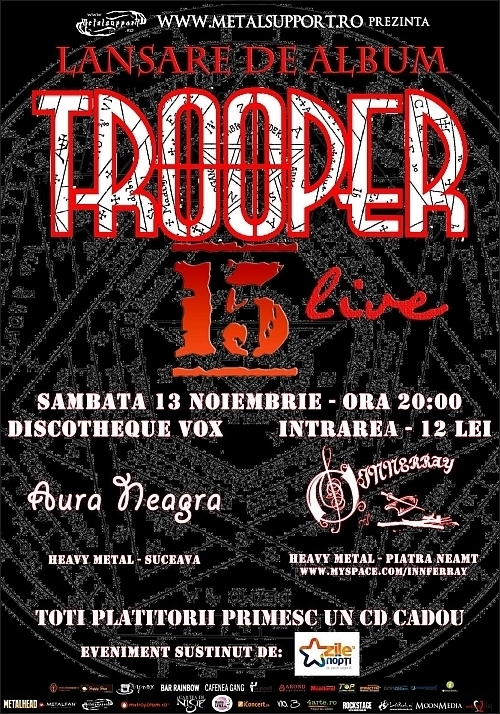 Concert Trooper, Aura Neagra si Innerray in Discotheque Vox din Suceava