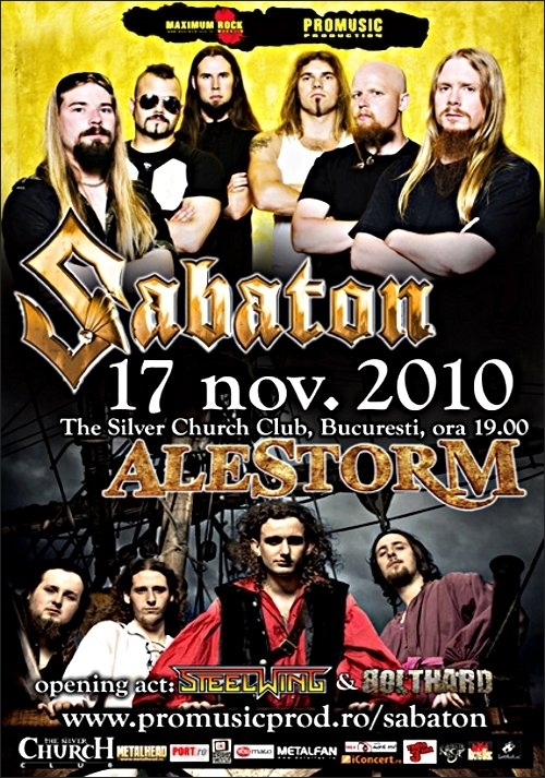 Concertul Sabaton si Alestorm in TSC a fost DEMENTIAL