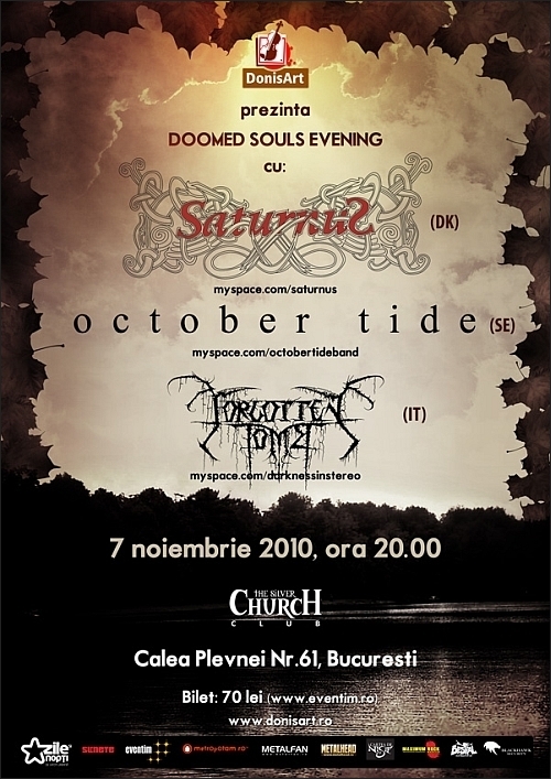 Doomed Souls Evening cu Saturnus, October Tide, Forgotten Tomb in TSC