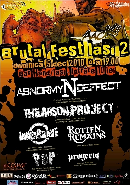 Innergrave, Rotten Remains, P.O.V., Progeria, The Arson Project si Abnormyndeffect la Brutal Fest Iasi 2