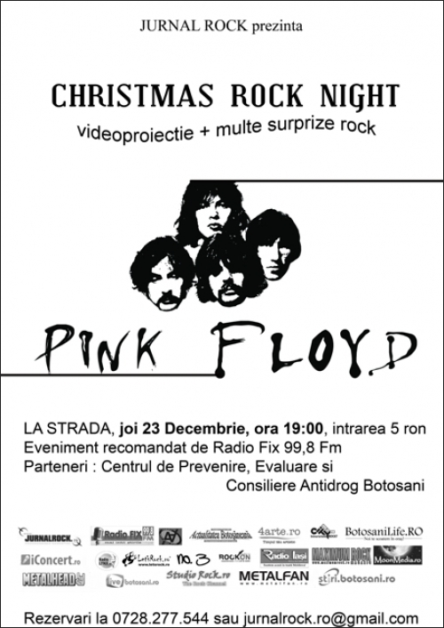 Christmas Rock Night cu Pink Floyd in Botosani