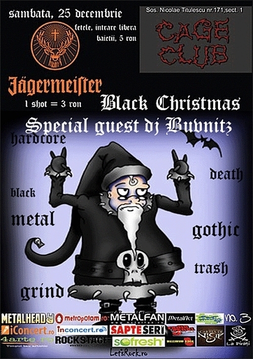 Petrecere Jagermeister Black Christmas cu DJ Buvnitz in club Cage