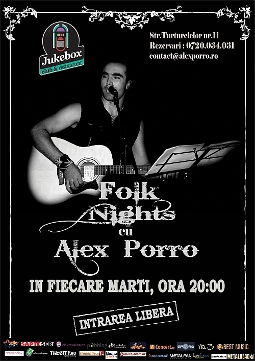 Folk Nights 25 ianuarie 2011 cu Alex Porro in Jukebox club