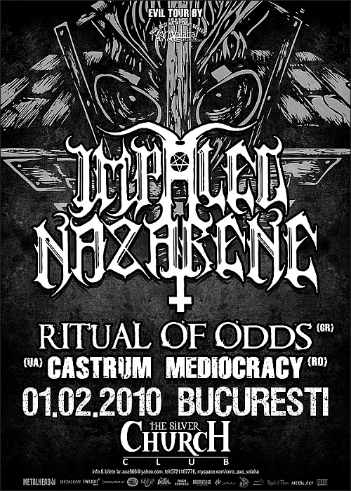 Concert Impaled Nazarene, Ritual of Odds, Mediocracy si Castrum in club The Silver Church