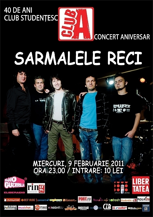 Concert Sarmalele Reci in Club A - 40 de ani de studentie