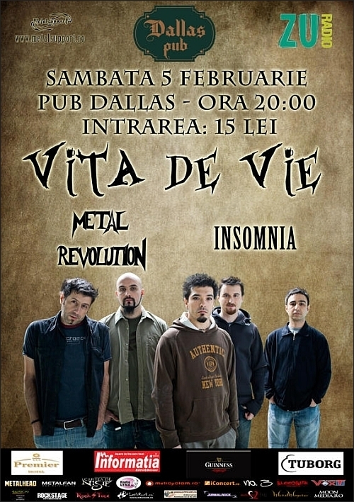 Concert Vita De Vie, Metal Revolution si Insomnia in Dallas Pub