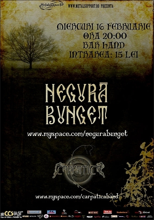 Concert al trupelor Negura Bunget si Carpatica in Bar Hand