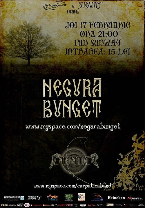 Concert al trupelor Negura Bunget si Carpatica in Subway Pub