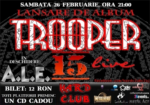 Concert de lansare Trooper in Cluj-Napoca