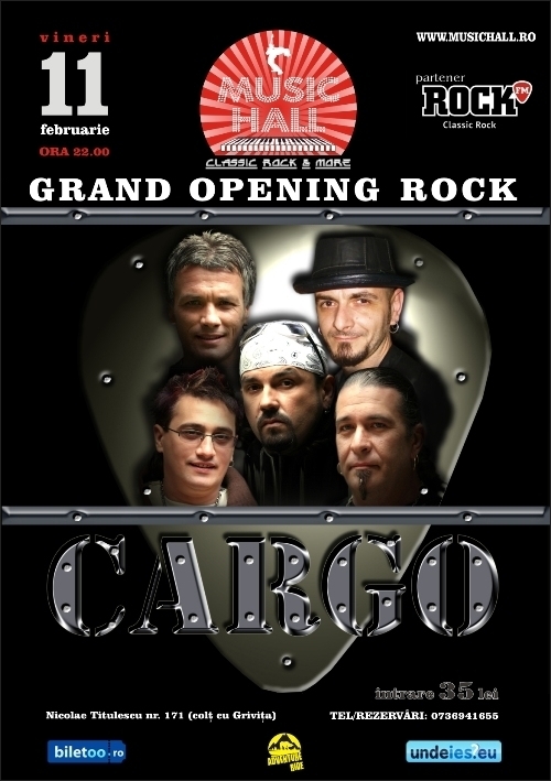 Grand opening MUSIC HALL cu un concert Cargo