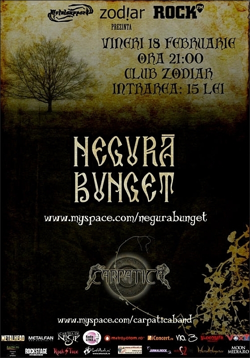 Concert Negura Bunget si Carpatica in club Zod!ar din Galati