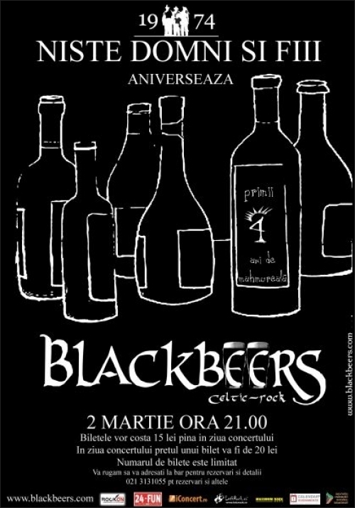 Concert Blackbeers in Bar Niste Domni Si Fiii