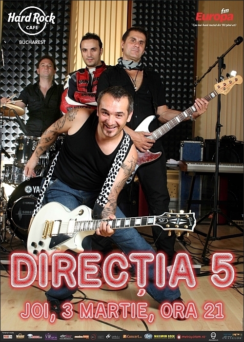 Concert Directia 5 in Hard Rock Cafe din Bucuresti