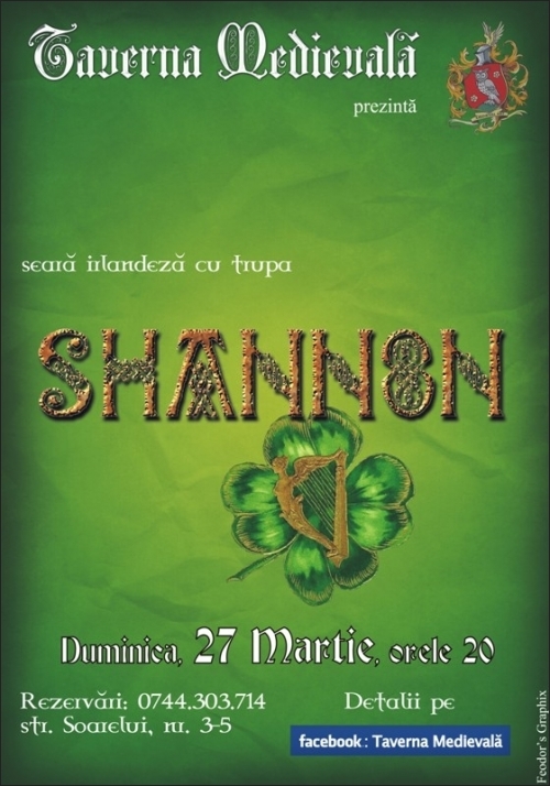 Concert Shannon in Taverna Medievala Bucuresti