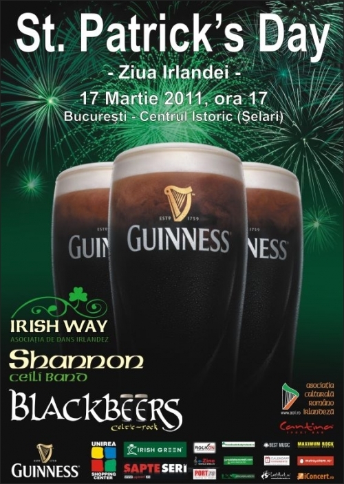 Saint Patrick's Day a 4-a editie in Centrul Istoric Bucuresti