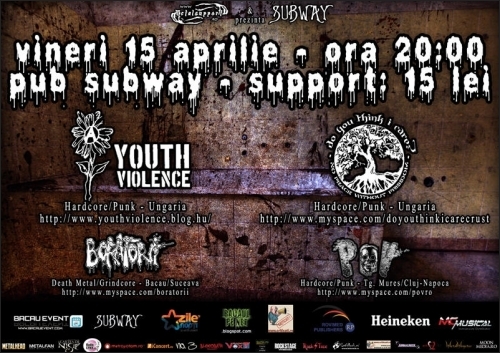 Concert Youth Violence, Do you think I care, Boratorii si POV in Bacau