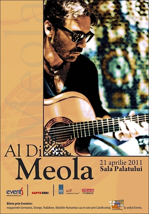 Events prezinta Al Di Meola si New World Sinfonia la Sala Palatului