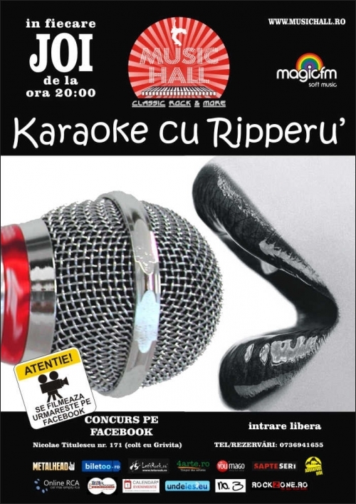 KARAOKE cu Ripperu in Music Hall Bucuresti pe 28 aprilie 2011