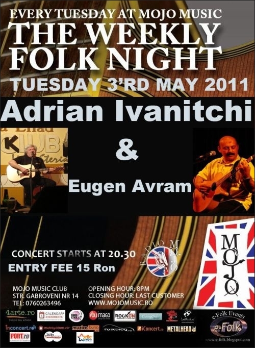 Concert Adrian Ivanitchi si Eugen Avram in club MoJo Brit Room