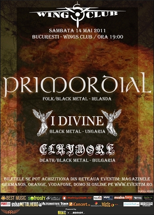 Concert Primordial, I Divine si Claymore in Club Wings