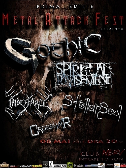 Gothic, Spiritual Ravishment, Indefiance, Stellar Soul si Crosshair la prima editie Metal Attack Fest