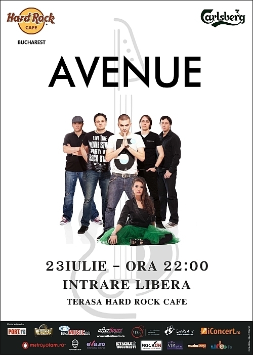 Concert al trupei AVENUE in Hard Rock Cafe din Bucuresti