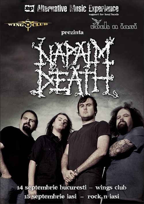 Trupa Napalm Death revine a treia oara in Romania