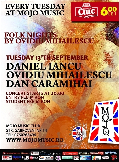 Concert Daniel Iancu, Ovidiu Mihailescu si Dan Caramihai in Mojo Music Club