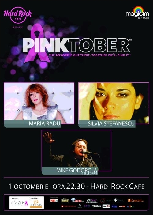 Concert Maria Radu, Mike Godoroja si Silvia Stefanescu la Pinktober in Hard Rock Cafe