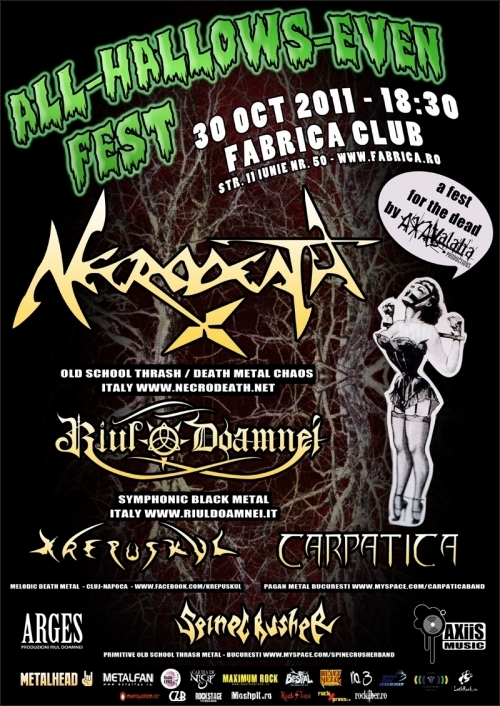 Concert Necrodeath si Riul Doamnei in Fabrica Club din Bucuresti