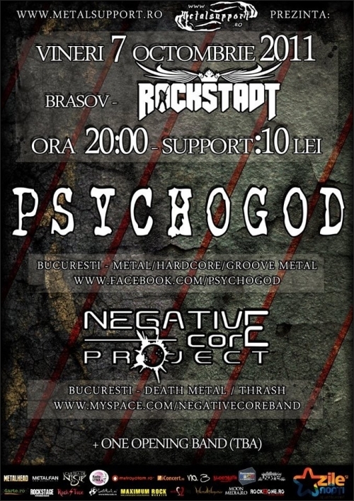 Concert Psychogod si Negative Core Project in Club Rockstadt