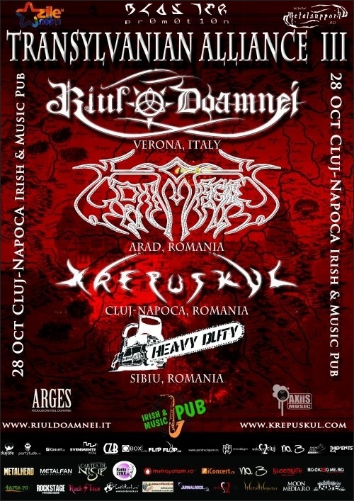 Concert Riul Doamnei, Grimegod, Krepuskul si Heavy Duty in Irish Music Pub