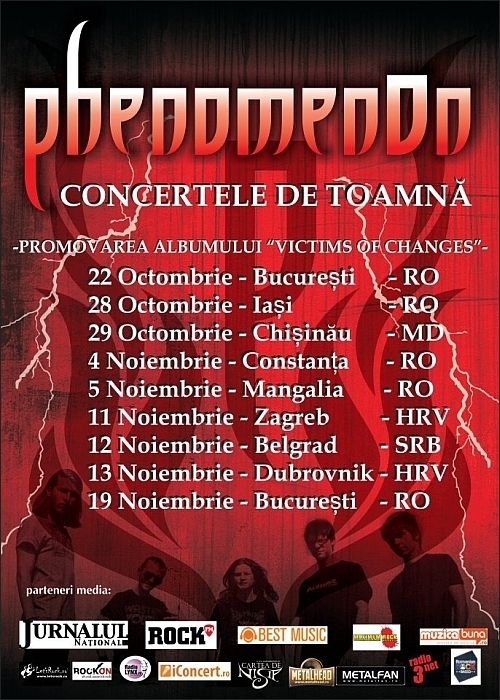 Lista concertelor PhenomenOn din aceasta toamna